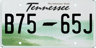 TN license plate B7565J