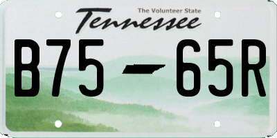 TN license plate B7565R