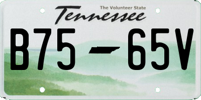 TN license plate B7565V