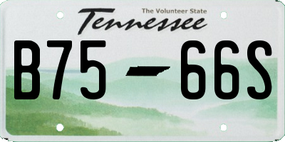 TN license plate B7566S