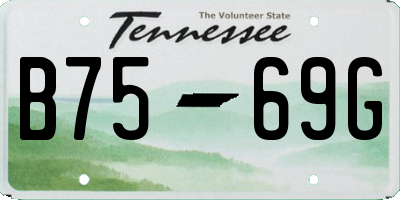 TN license plate B7569G