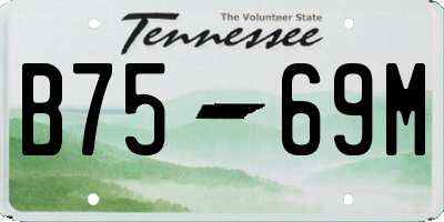 TN license plate B7569M