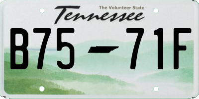 TN license plate B7571F