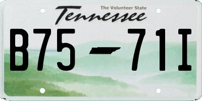 TN license plate B7571I