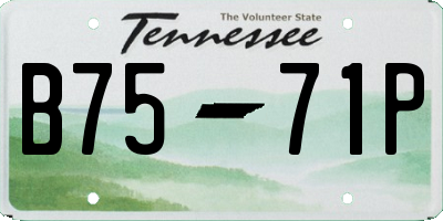 TN license plate B7571P