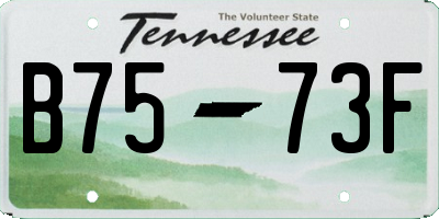 TN license plate B7573F