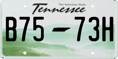 TN license plate B7573H