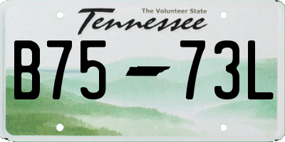 TN license plate B7573L