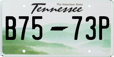 TN license plate B7573P