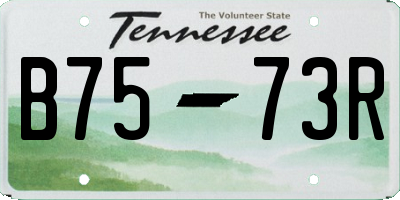 TN license plate B7573R