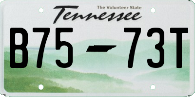 TN license plate B7573T