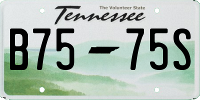 TN license plate B7575S