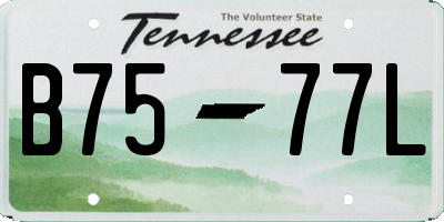 TN license plate B7577L