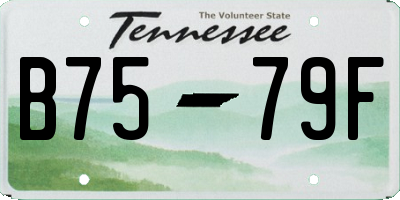 TN license plate B7579F