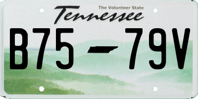 TN license plate B7579V