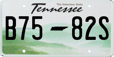 TN license plate B7582S