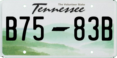 TN license plate B7583B
