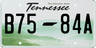 TN license plate B7584A
