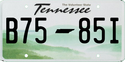 TN license plate B7585I