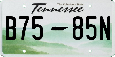 TN license plate B7585N