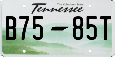 TN license plate B7585T