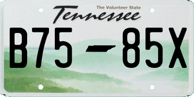 TN license plate B7585X