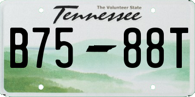 TN license plate B7588T