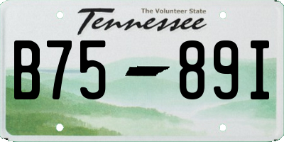 TN license plate B7589I