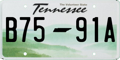 TN license plate B7591A