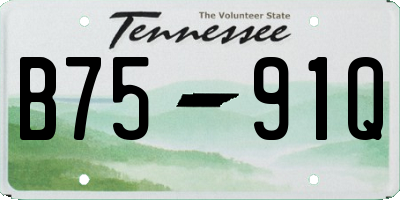 TN license plate B7591Q