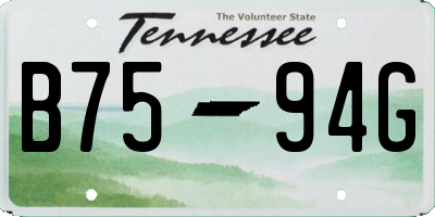 TN license plate B7594G