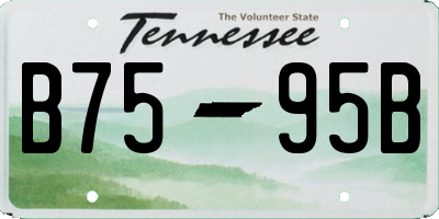 TN license plate B7595B
