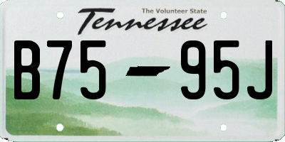 TN license plate B7595J