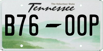 TN license plate B7600P