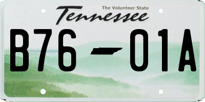 TN license plate B7601A
