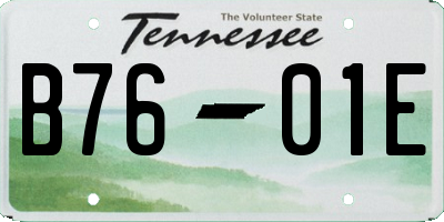 TN license plate B7601E