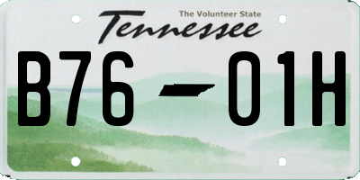 TN license plate B7601H