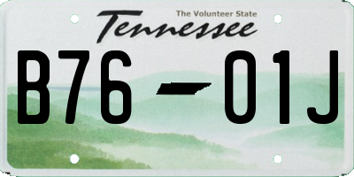 TN license plate B7601J