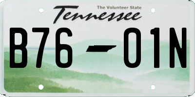 TN license plate B7601N