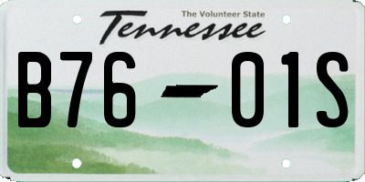 TN license plate B7601S