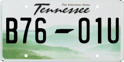 TN license plate B7601U