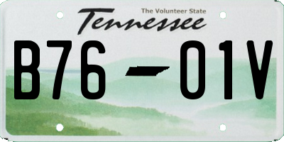 TN license plate B7601V
