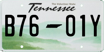 TN license plate B7601Y