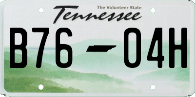 TN license plate B7604H