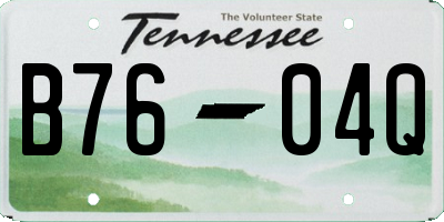 TN license plate B7604Q