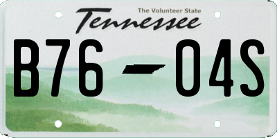 TN license plate B7604S