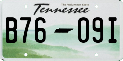 TN license plate B7609I