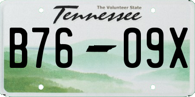 TN license plate B7609X