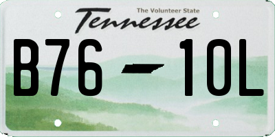 TN license plate B7610L