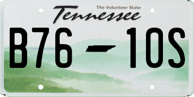 TN license plate B7610S